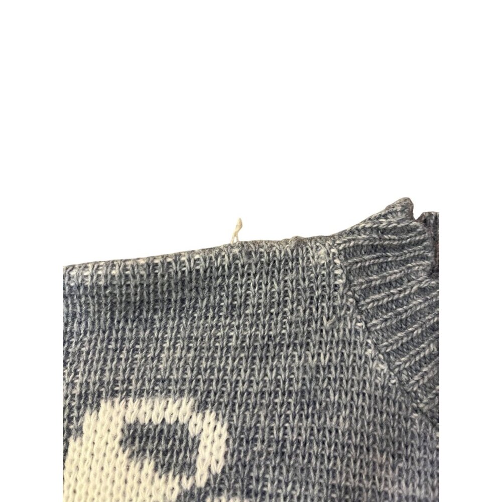 Vintage Private Eyes Sweater Womens M/L? Blue White Teddy Bears USA Made - Picture 6 of 15